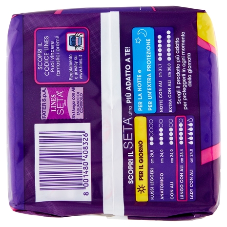 Lines Seta ultra lungo con ali 11+1 pz